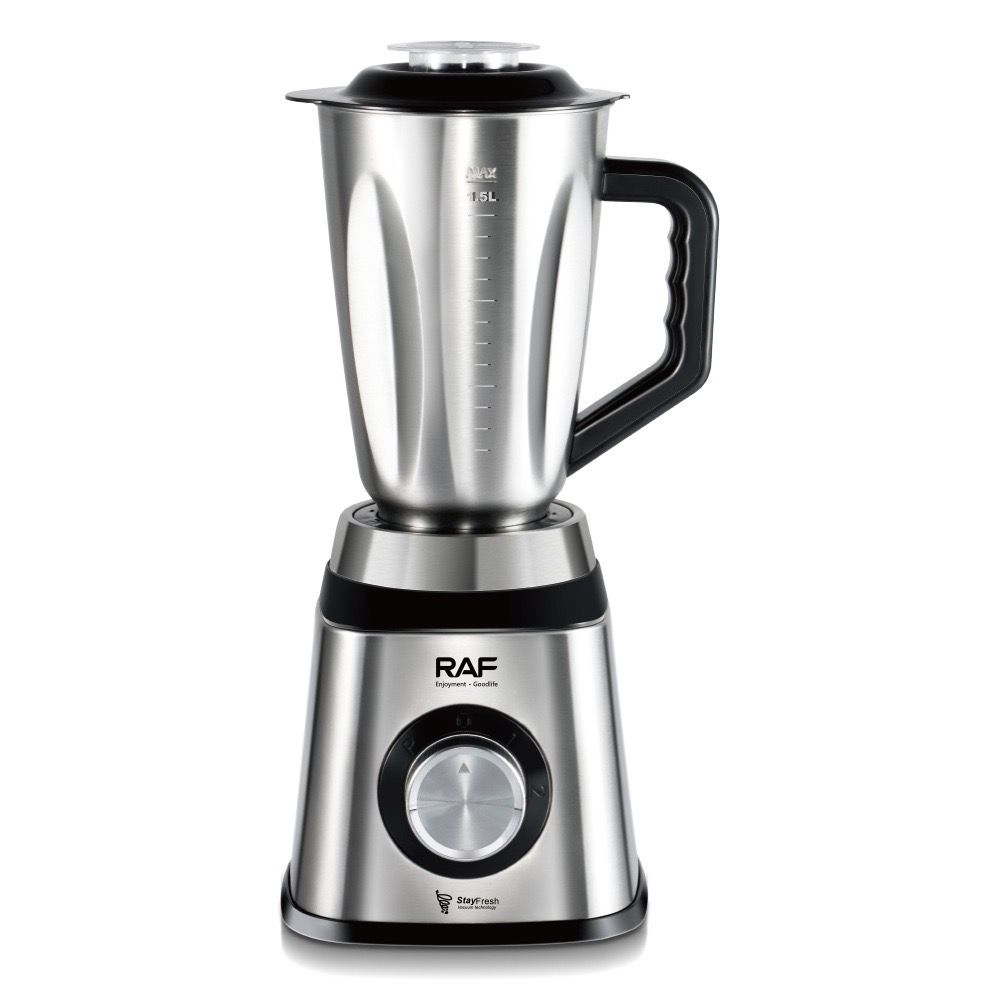 2-in-1 Electric Blender and Grinder with Stainless Steel Body, 1.5L Mixing Pitcher and Detachable Glass Mill for Juices, Smoothies, Coffee Beans, and Dry Ingredients – Compact Countertop Design with Ergonomic Handle for Everyday Home Kitchen Use (Silver)