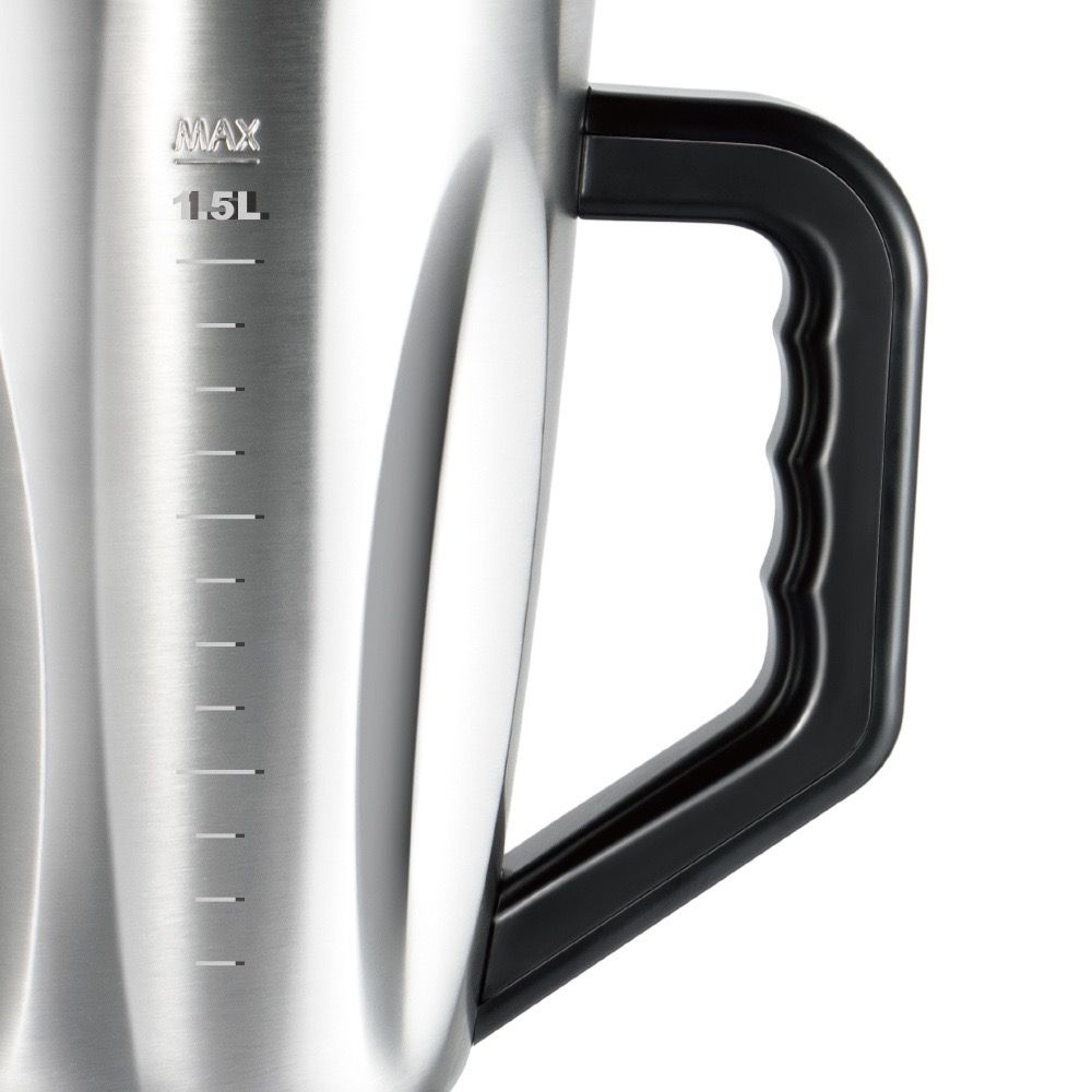 2-in-1 Electric Blender and Grinder with Stainless Steel Body, 1.5L Mixing Pitcher and Detachable Glass Mill for Juices, Smoothies, Coffee Beans, and Dry Ingredients – Compact Countertop Design with Ergonomic Handle for Everyday Home Kitchen Use (Silver)