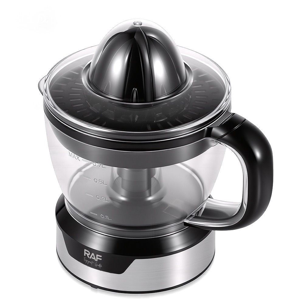 Electric Citrus Juicer with 700ml Capacity, Effortless Orange and Lemon Squeezing, Compact Countertop Design with Pour Spout and Handle for Fresh Homemade Juice in Any Kitchen (Transparent)