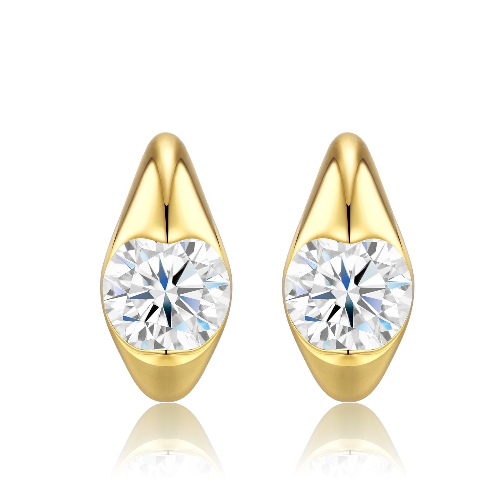 Elevate your everyday elegance with these luxurious moissanite drop earrings, featuring brilliant round-cut stones in a radiant gold setting. Designed for versatile wear, they effortlessly transition from chic daily office attire to refined formal occasio