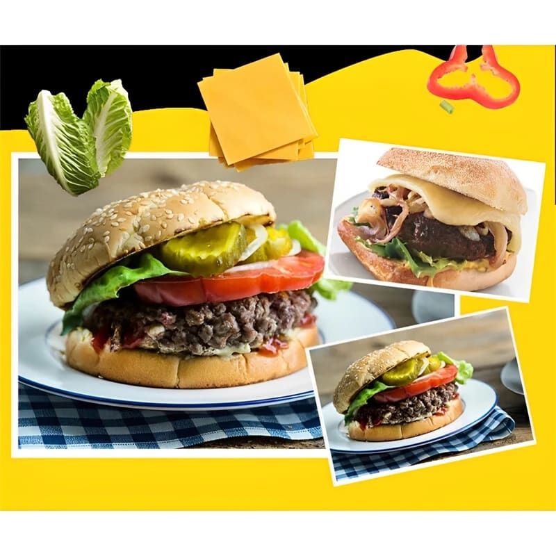 Electric Burger & Sandwich Maker for Home, Non-Stick Dual Heating Plates, Quick Breakfast Grill for Ham, Egg, and Toast, Compact Lightweight Design for Easy Everyday Meals (Black)