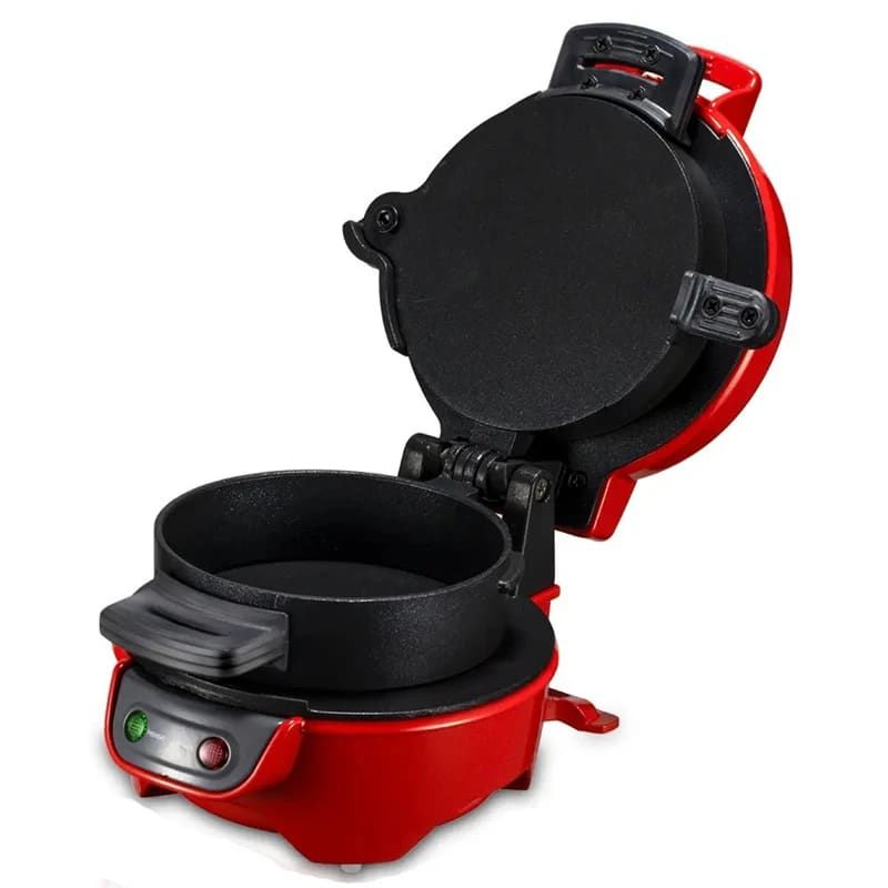 Electric Burger & Sandwich Maker for Home, Non-Stick Dual Heating Plates, Quick Breakfast Grill for Ham, Egg, and Toast, Compact Lightweight Design for Easy Everyday Meals (Black)