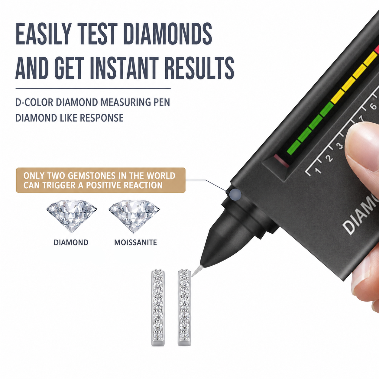 S925 Silver Moissanite Ear Cuff with GRA Certificate – Edgy Three-Prong Stud Design, Icy Sparkle Finish, Hypoallergenic & Fade-Resistant, Perfect for Trendy Daily Wear and Statement Styling (Moissanite, Premium S925)