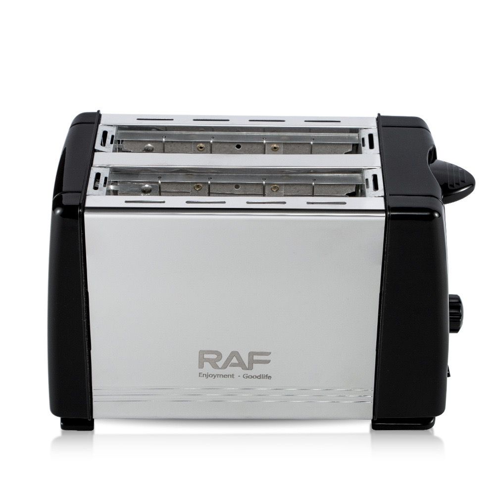 RAF R.262 Dual-Slot Toaster with Stainless Steel Finish, Adjustable Browning Control, and Dual-Sided Heating for Effortless Breakfast Toast and Sandwich Prep at Home (Silver)
