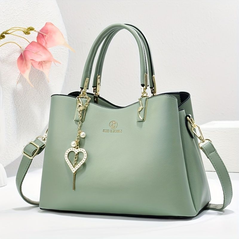 Single-Shoulder Handbag Cross-Body Handbag Pink Handbag Stylish Handbag Travel - Beige - Size 27-13-19