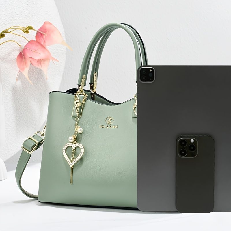 Single-Shoulder Handbag Cross-Body Handbag Pink Handbag Stylish Handbag Travel - Green - Size 27-13-19