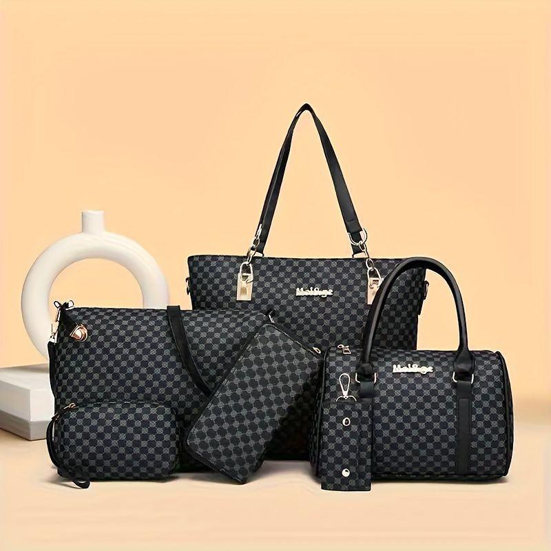 Women'S Handbag Set Large Capacity Tote Bag Shoulder Bag For Women Crossbody - Khaki - Size 35-13-28