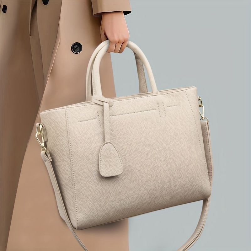 Women'S Tote Briefcase Commuting Bag Handheld Bag Cross-Body Bag Spacious Tote - Khaki - Size 31-11-24