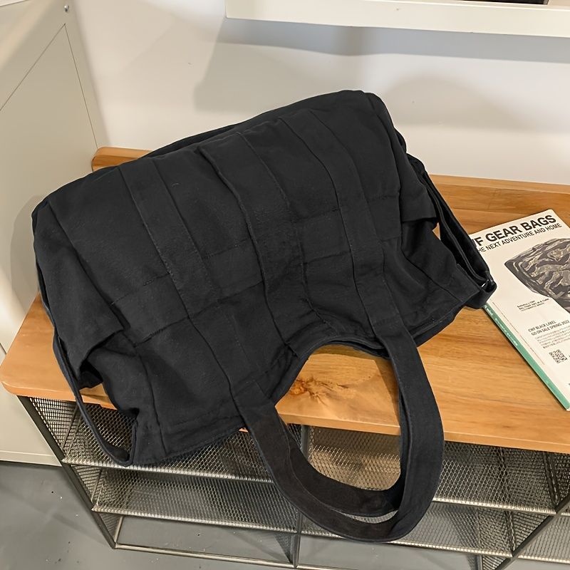 Unisex Bag Cross-Body Bag Shoulder Bag Tote Bag Large Capacity Bag Student Bag - Brown - Size 38-14.5-32