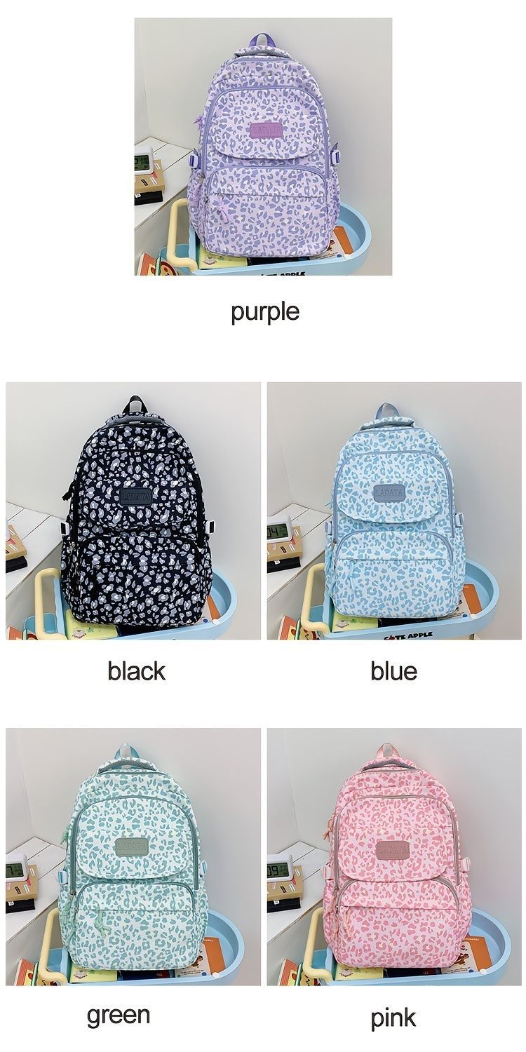 Ladata Backpack Stylish Ladies Backpack Middle School Backpack College Student - Black - Size 45-30-17