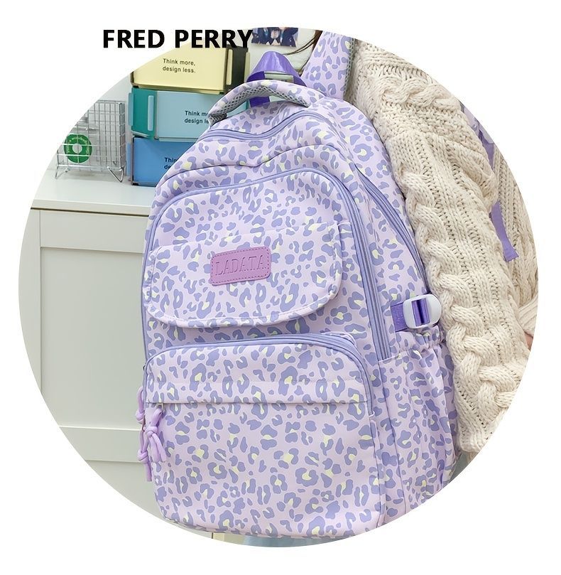 Ladata Backpack Stylish Ladies Backpack Middle School Backpack College Student - Blue - Size 45-30-17