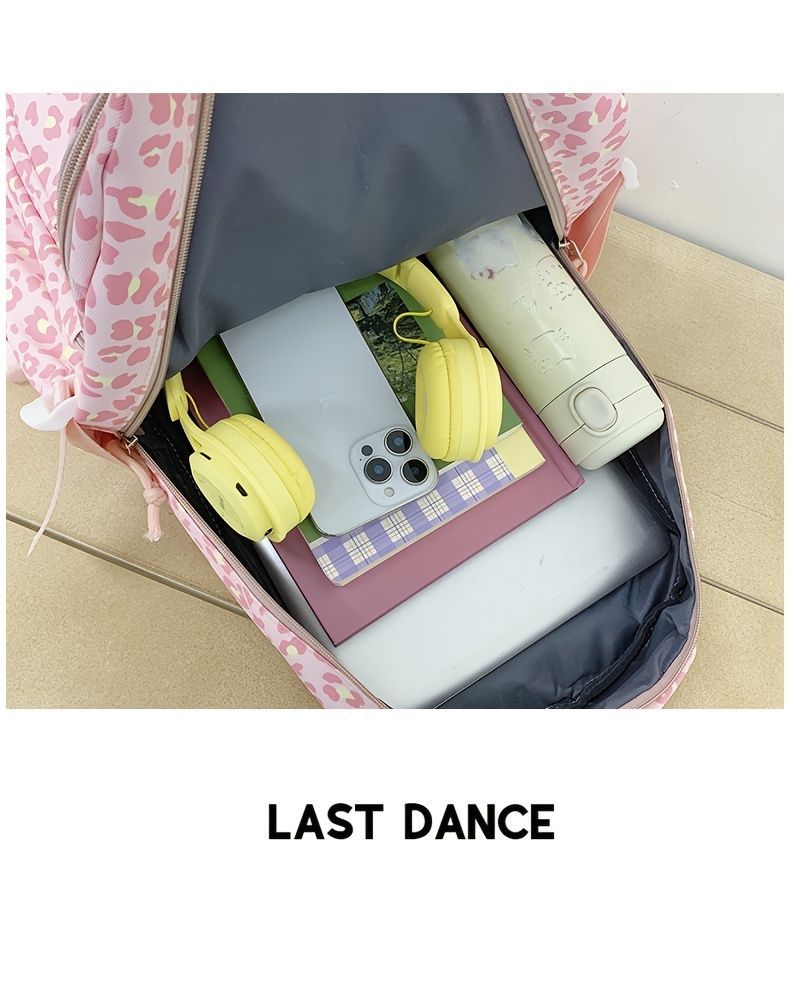 Ladata Backpack Stylish Ladies Backpack Middle School Backpack College Student - Pink - Size 45-30-17