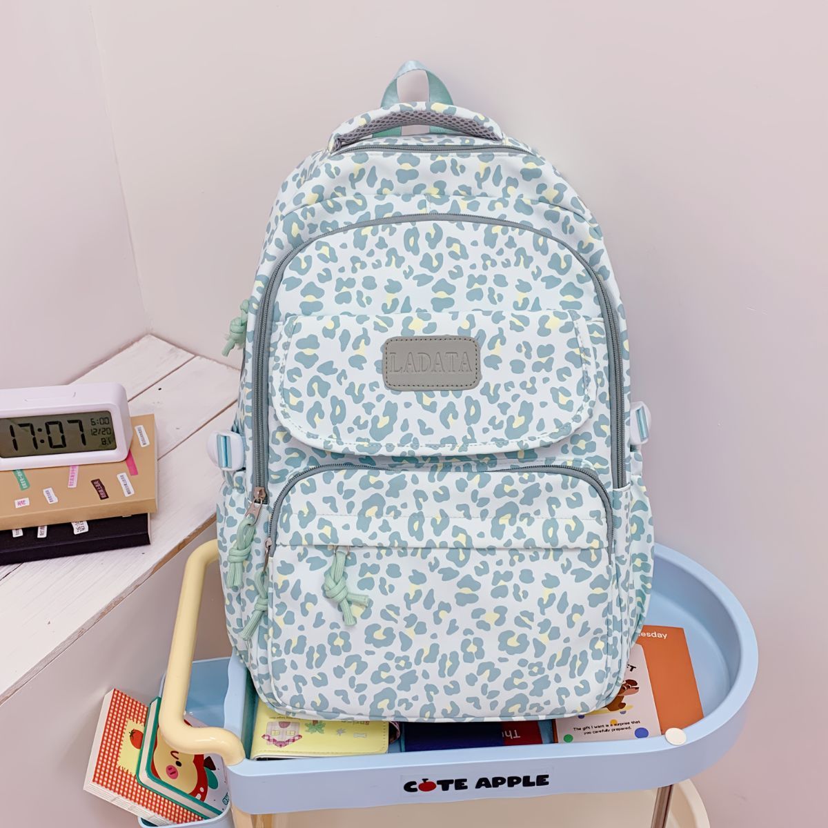 Ladata Backpack Stylish Ladies Backpack Middle School Backpack College Student - Pink - Size 45-30-17