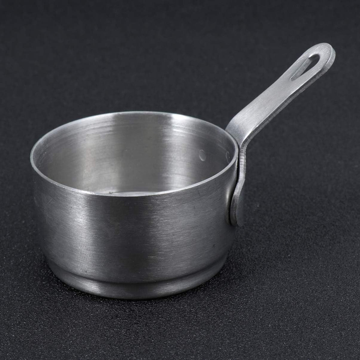 Mini Saucepan Butter Milk Cheese Melting Pot Pan Small Heating Pot Cookware with Handle for Home Kitchen Restaurant （Small silver）