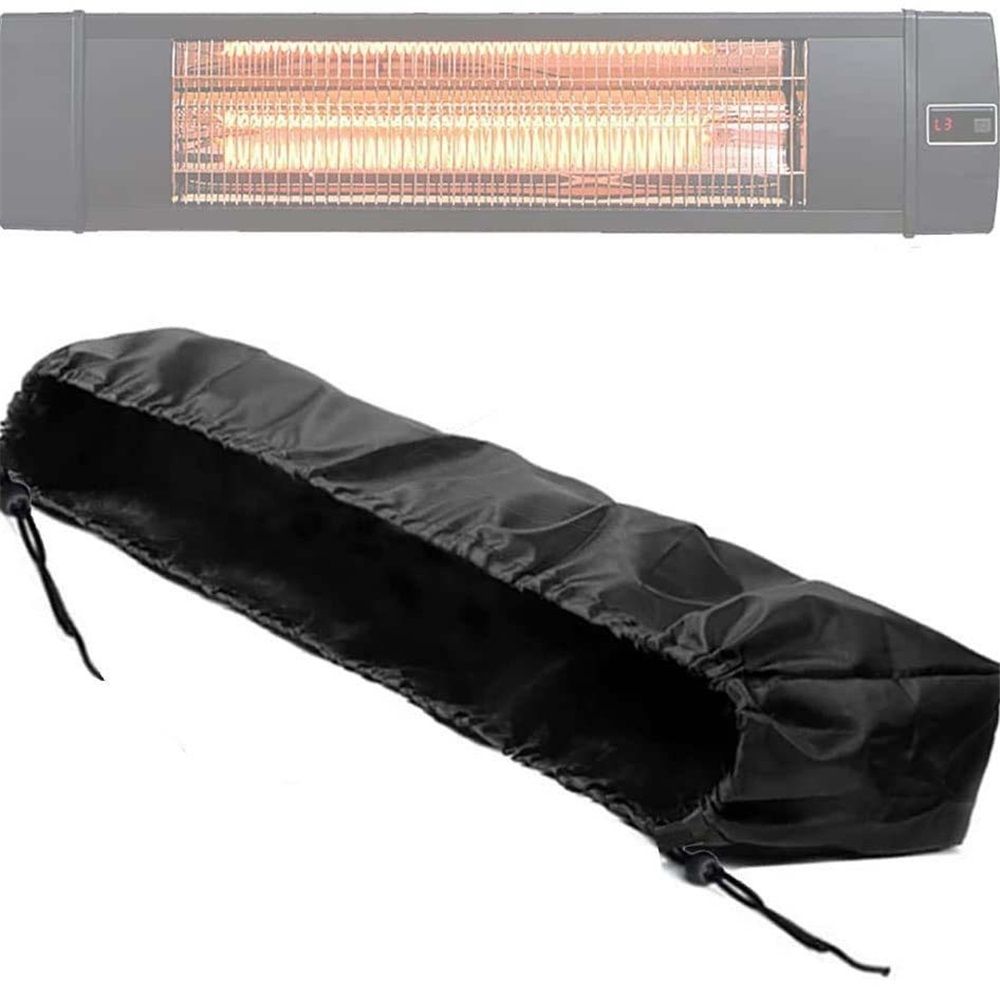 Wall-Mounted Patio Heater Cover -  Electric Heater Cover,420D Oxford Waterproof Dustproof Infrared Heater Covers for Indoor Outdoor Garage Backyard Hanging Patio Heaters (Black)