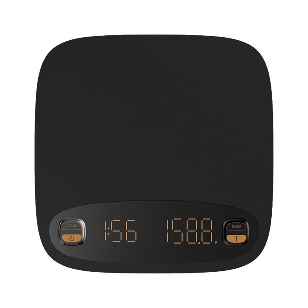 Coffee Scale with Timer, Rechargeable - Standard Rechargeable Espresso Scale for Pour Over and Drip Coffee (Black)