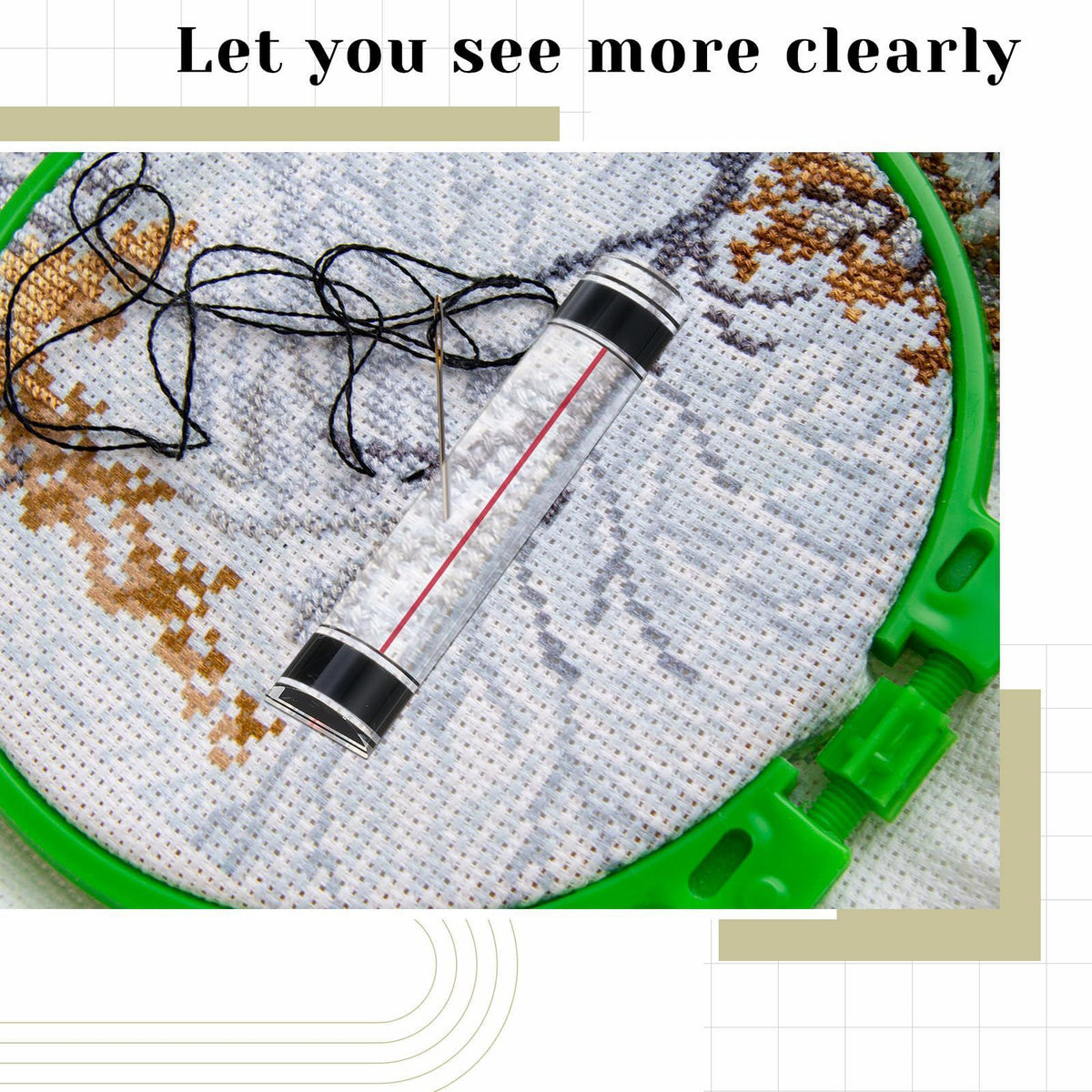 Magnifer with line and Magnet - 6 inch (Line Magnifier)