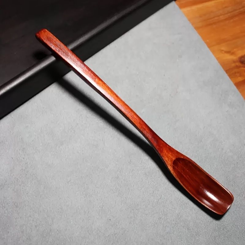 5pcs Long Handled Wooden Coffee Spoons, 7.8-Inch Mixing Spoons Tea Spoons Ice Cream Spoons for Kitchen