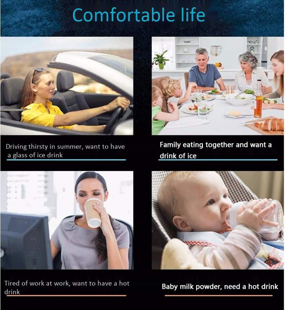 Home & Car Cup Cooler Warmer Quick Electric Cooling Cup -3℃~58℃ Heat and Cold Insulation Drink Cooler Cup Coffee Warmer