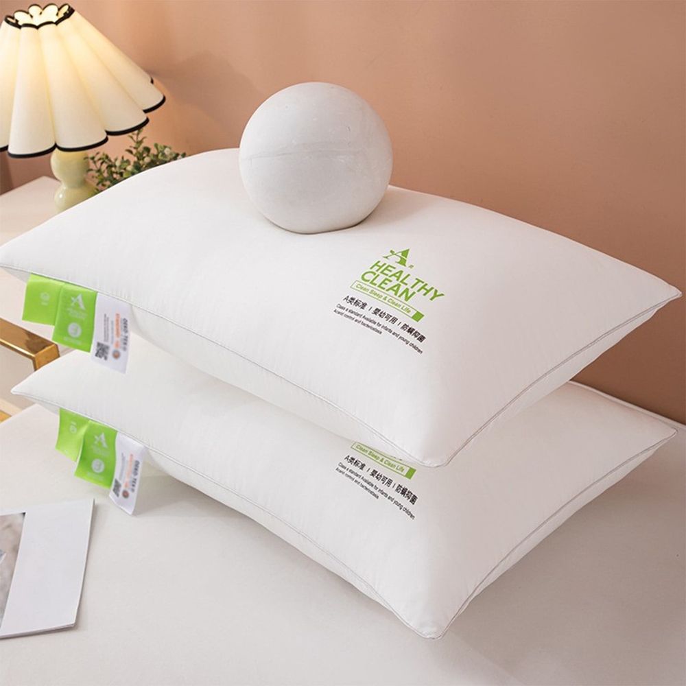 Soft & Comfortable Single Pillow | Breathable Polyester Pillow with High Elasticity | 65x40cm (25.5x15.7in) | Washable White Pillow for Enhanced Sleep Support