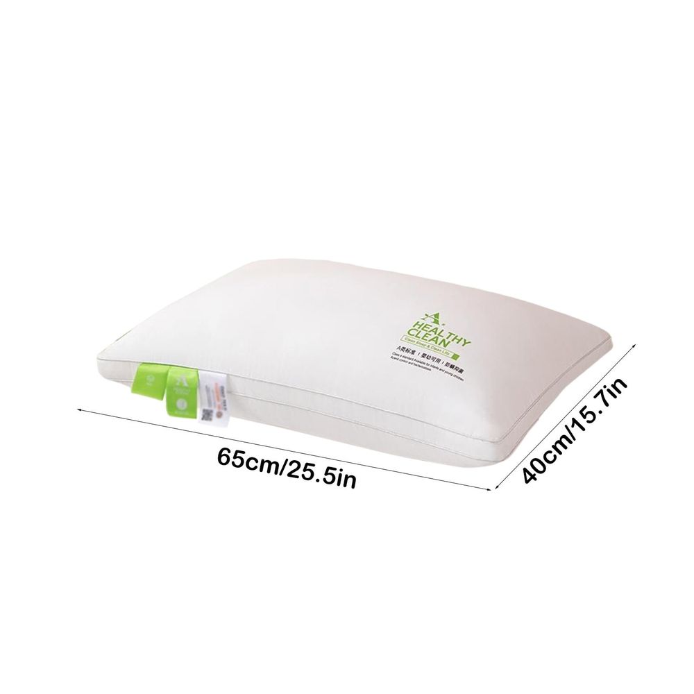 Soft & Comfortable Single Pillow | Breathable Polyester Pillow with High Elasticity | 65x40cm (25.5x15.7in) | Washable White Pillow for Enhanced Sleep Support