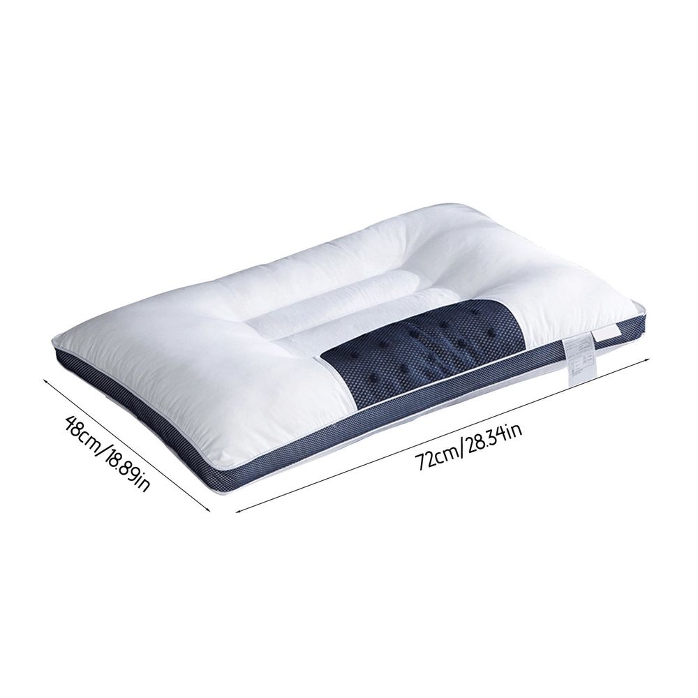 Orthopedic Cervical Pillow for Neck Pain Relief | Adjustable Height Memory Foam Bed Pillow for Side, Back & Stomach Sleepers | Breathable Velvet Cover | 48x74cm