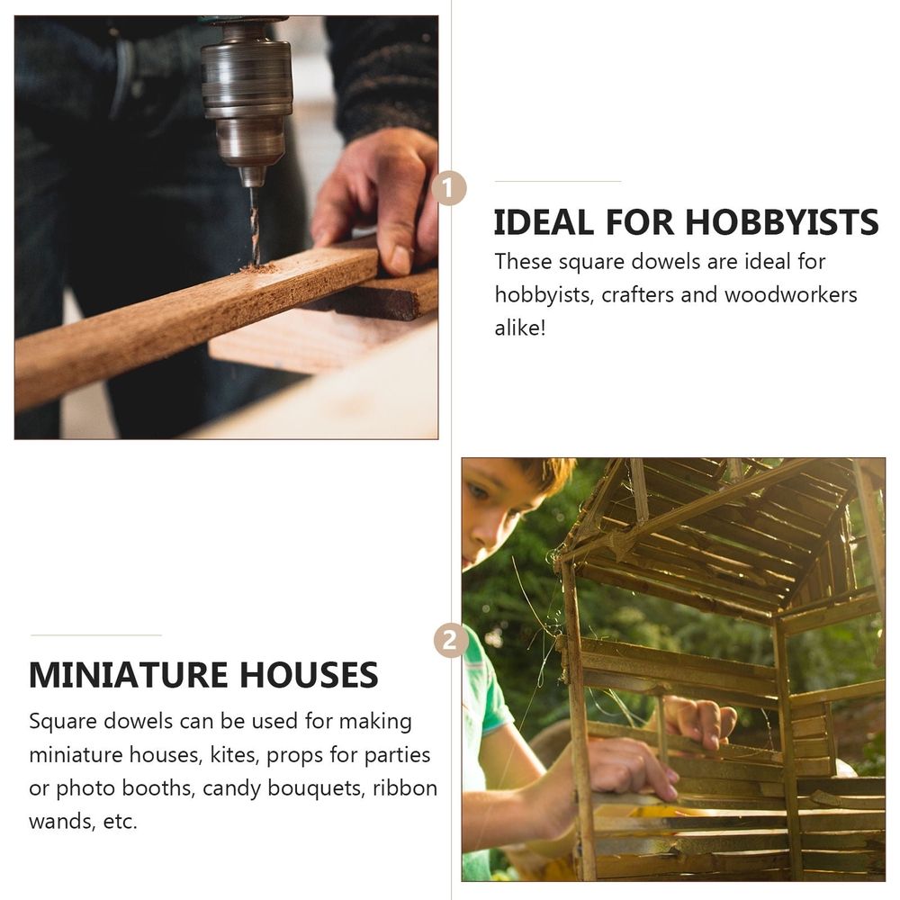 25pcs Wood res Rod Timber Crafting Supplies for Hobbyists