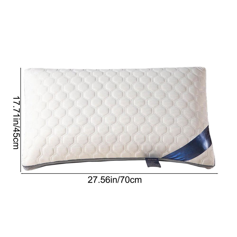 Standard Size Soft Bed Pillow, 17x27 Inch Sponge Fill for Sleeping Side Back Stomach, Ergonomic Support Pillow