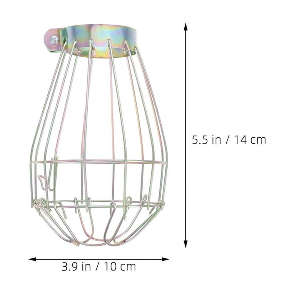 9Pcs Industrial Light Bulb Cage Metal Lamp Shade Guard Heat Isolation for Home