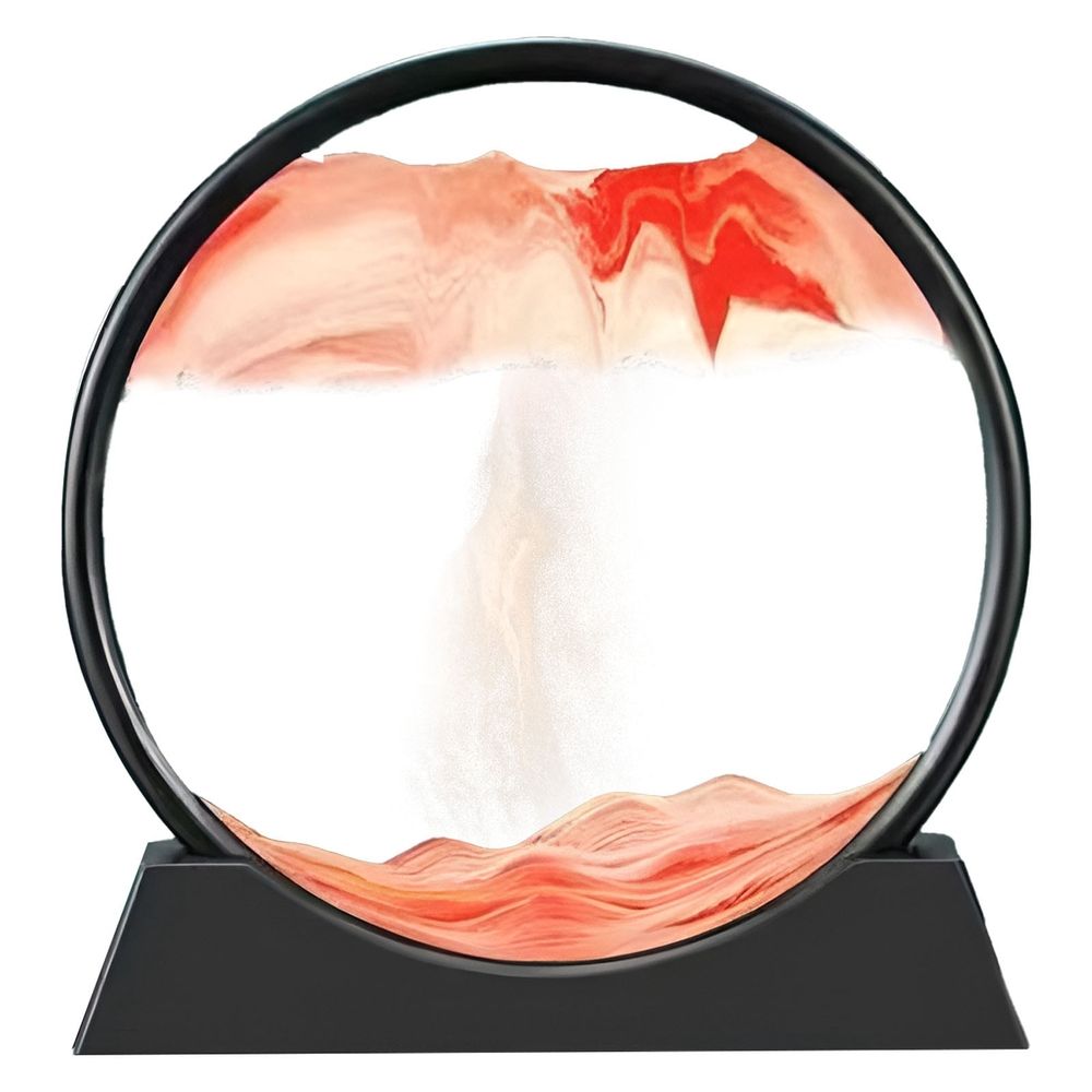 3D Dynamic Sand Art Liquid Motion,Moving Sand Art Picture in Round Glass Frame,Deep Sea Sandscape in Motion Display,Flowing Sand Painting for Relaxing Desk,Decor,MeditationStress Relief