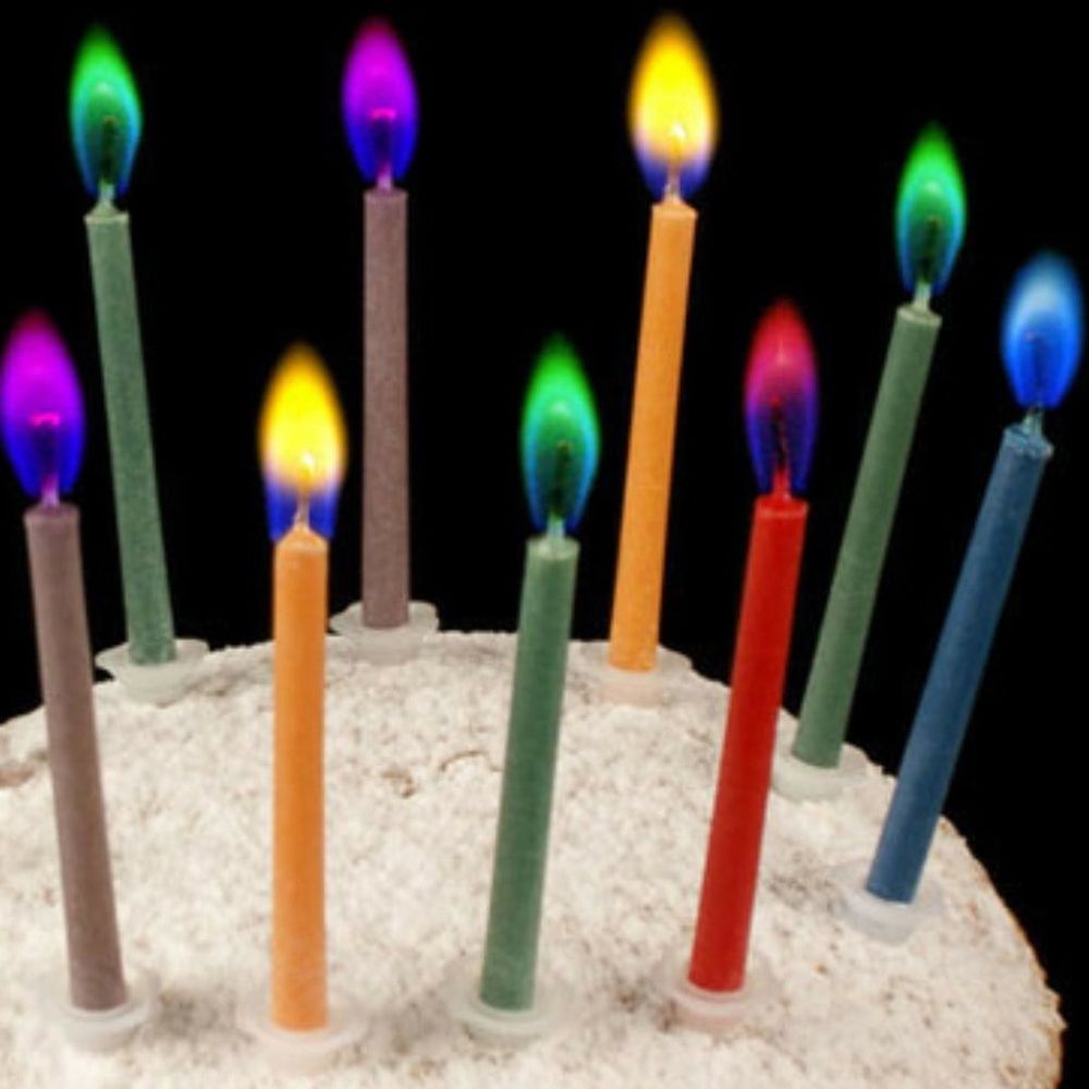 Multicolor Birthday Cake Candles,Happy Birthday Candles Set,Colorful Candle Holders for Party,Gathering,Celebration,Unscented,Long Burning,for Cakes,Cupcakes,Desserts
