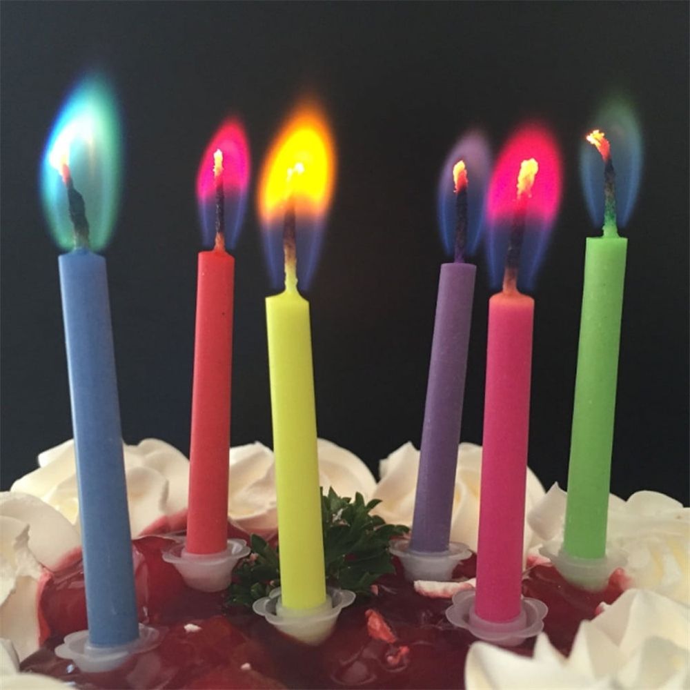 Multicolor Birthday Cake Candles,Happy Birthday Candles Set,Colorful Candle Holders for Party,Gathering,Celebration,Unscented,Long Burning,for Cakes,Cupcakes,Desserts