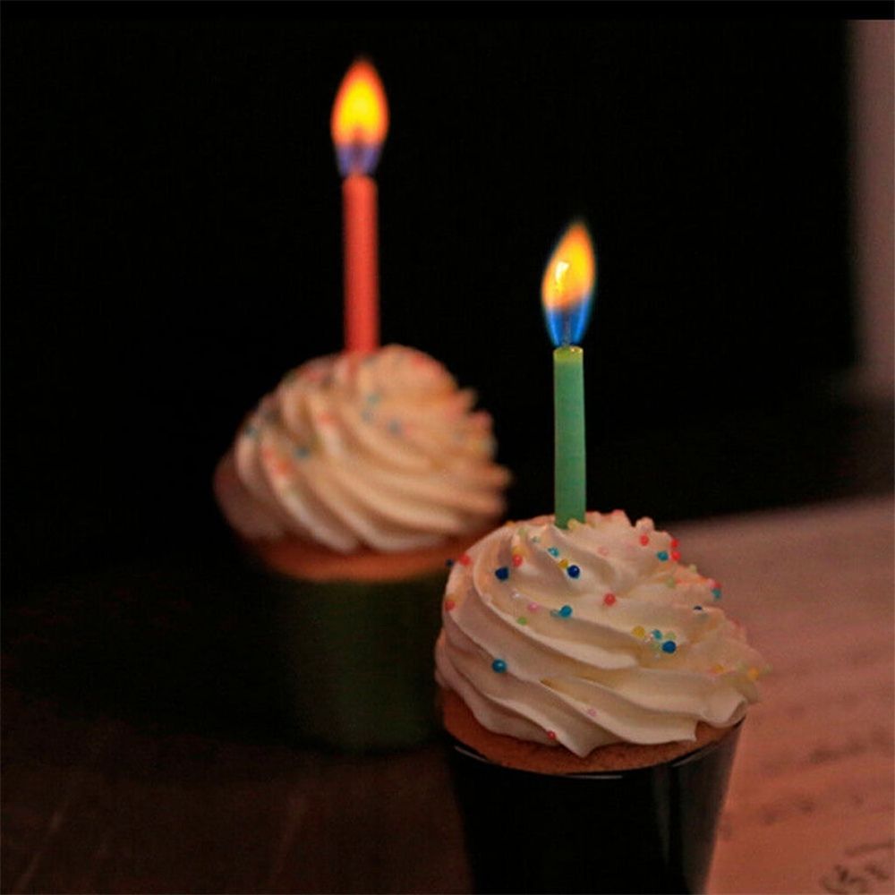 Multicolor Birthday Cake Candles,Happy Birthday Candles Set,Colorful Candle Holders for Party,Gathering,Celebration,Unscented,Long Burning,for Cakes,Cupcakes,Desserts