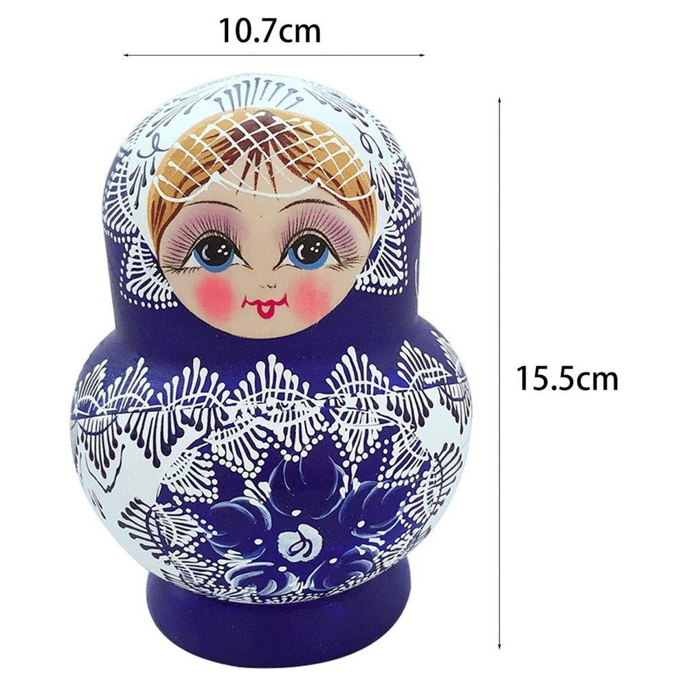 Russian Nesting Dolls, Wood Matryoshka Stacking Set,Handmade Decor for Adults,Easter,Mother's Day,Birthday,Christmas,Halloween Gift,Home Room Decoration,Traditional Folk Art Collectible
