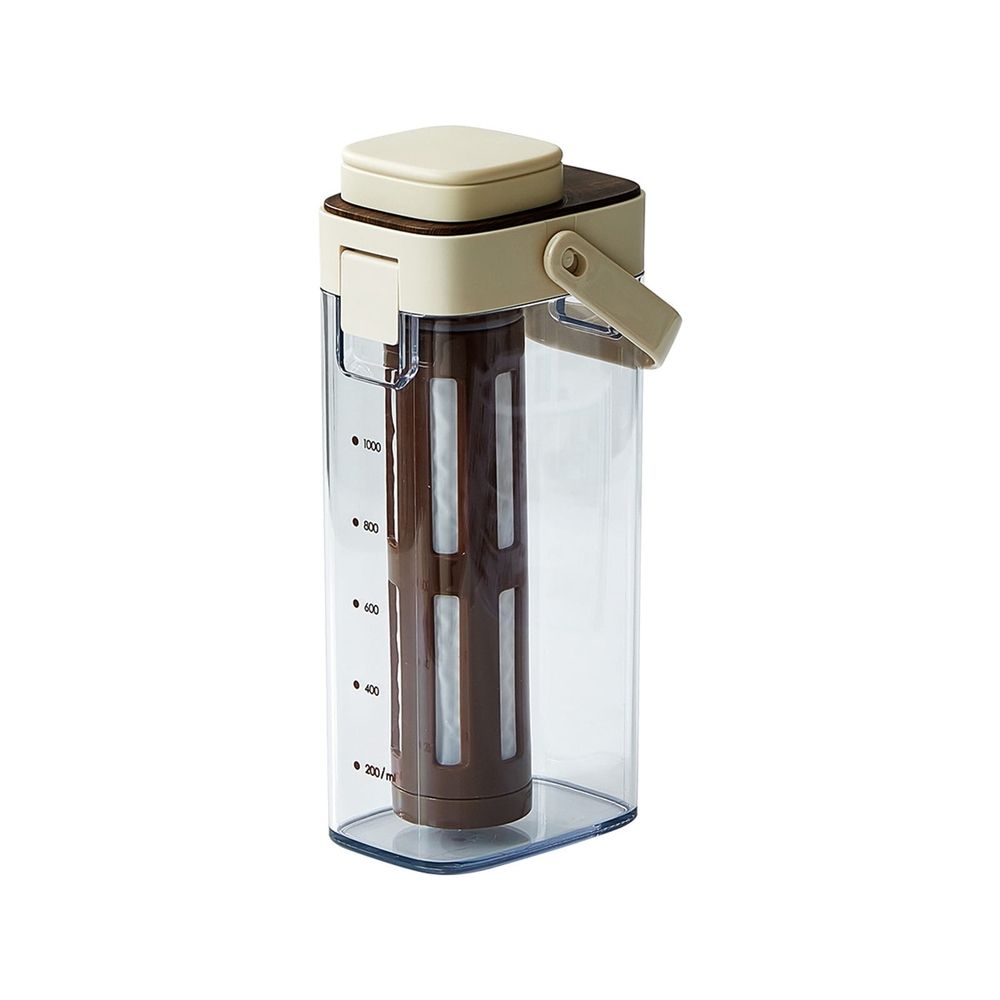 Cold Brew Coffee Maker, 1000ml Iced Coffee Pitcher with 350-Mesh Filter, Leakproof Cold Brew Pitcher for Fridge, Tea and Fruit Infusions