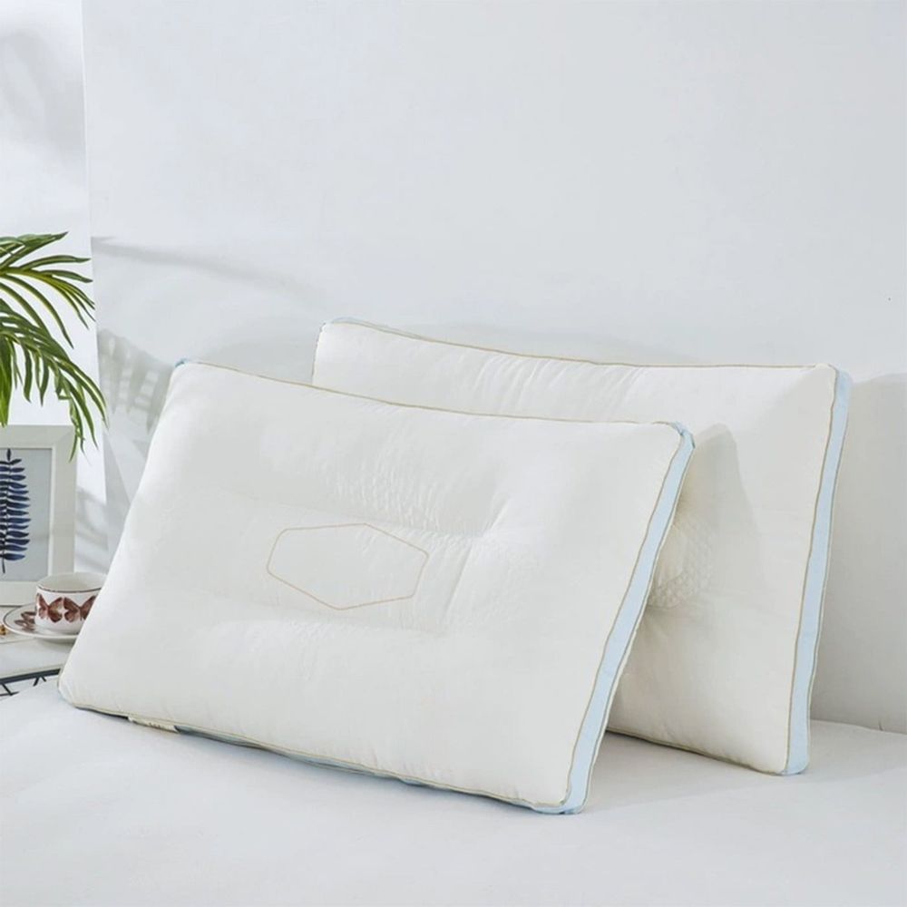 Protein Pillowcase Neck Pillow Cover Multi-Zone Support Pillowcase Neck Contouring Fast Resilience Pillow Cover Stitching Pillowcase for Home Bedroom Living Room Bed Sleep Rest Bedding Decor
