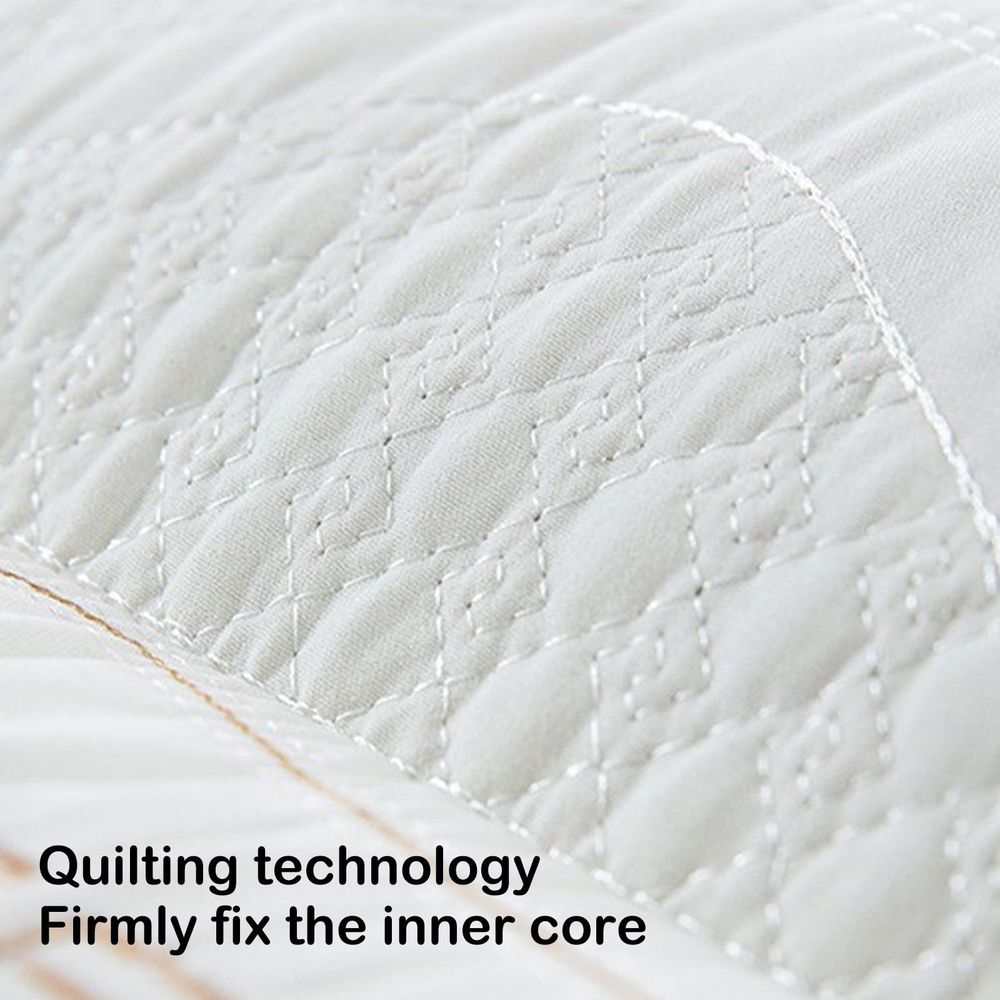 Protein Pillowcase Neck Pillow Cover Multi-Zone Support Pillowcase Neck Contouring Fast Resilience Pillow Cover Stitching Pillowcase for Home Bedroom Living Room Bed Sleep Rest Bedding Decor