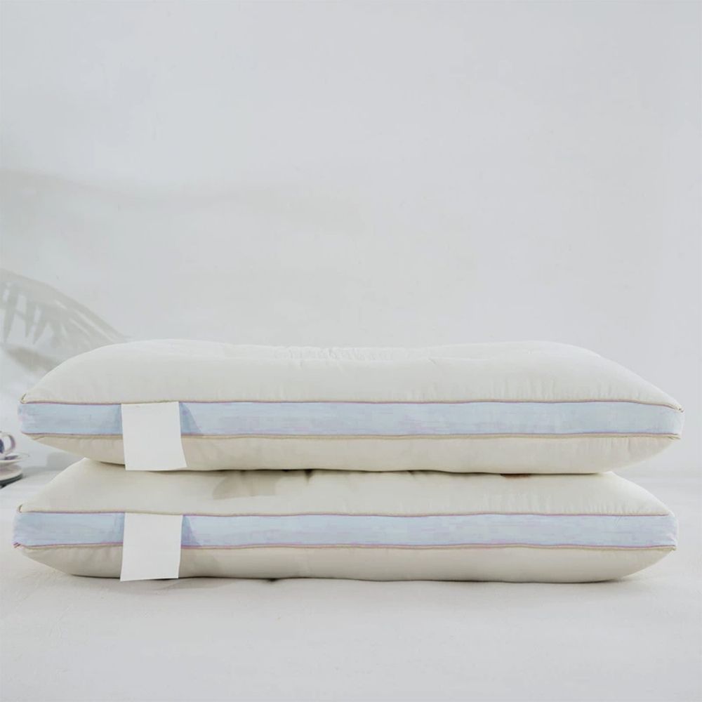 Protein Pillowcase Neck Pillow Cover Multi-Zone Support Pillowcase Neck Contouring Fast Resilience Pillow Cover Stitching Pillowcase for Home Bedroom Living Room Bed Sleep Rest Bedding Decor