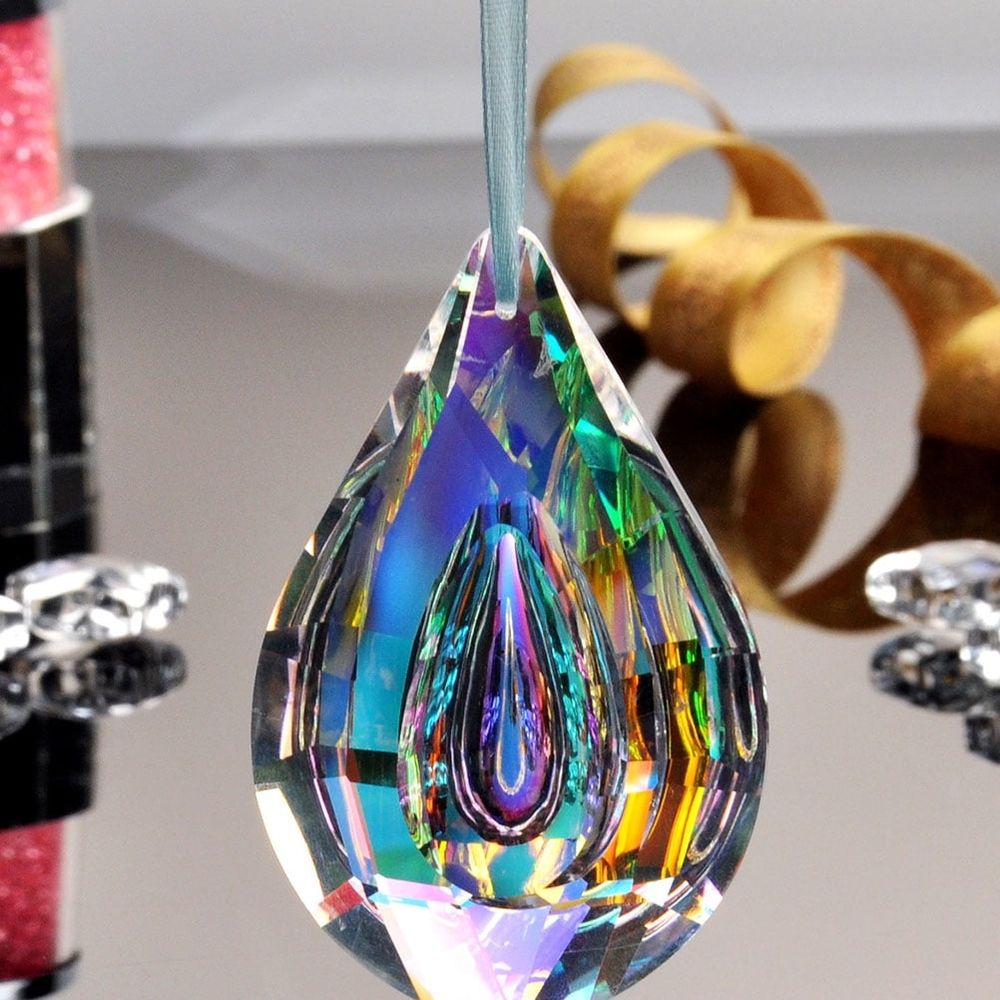 Hanging Crystal Ornaments, Decor for Parties and Weddings, 2Pcs
