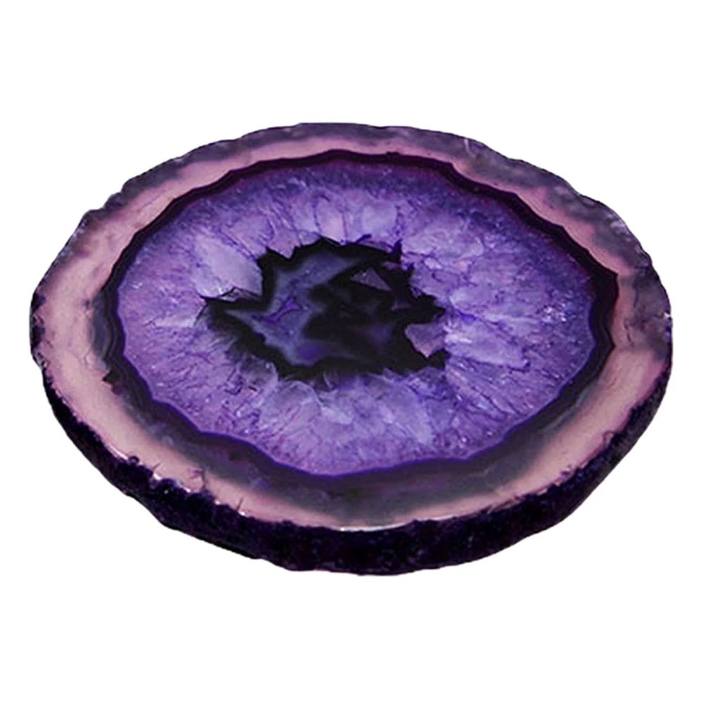 Agate Slices Geode Stones,Place Card,Irregular Home Decoration Healing Crystals Collection 6-8 cm 1 PC
