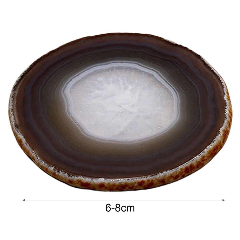 Agate Slices Geode Stones,Place Card,Irregular Home Decoration Healing Crystals Collection 6-8 cm 1 PC