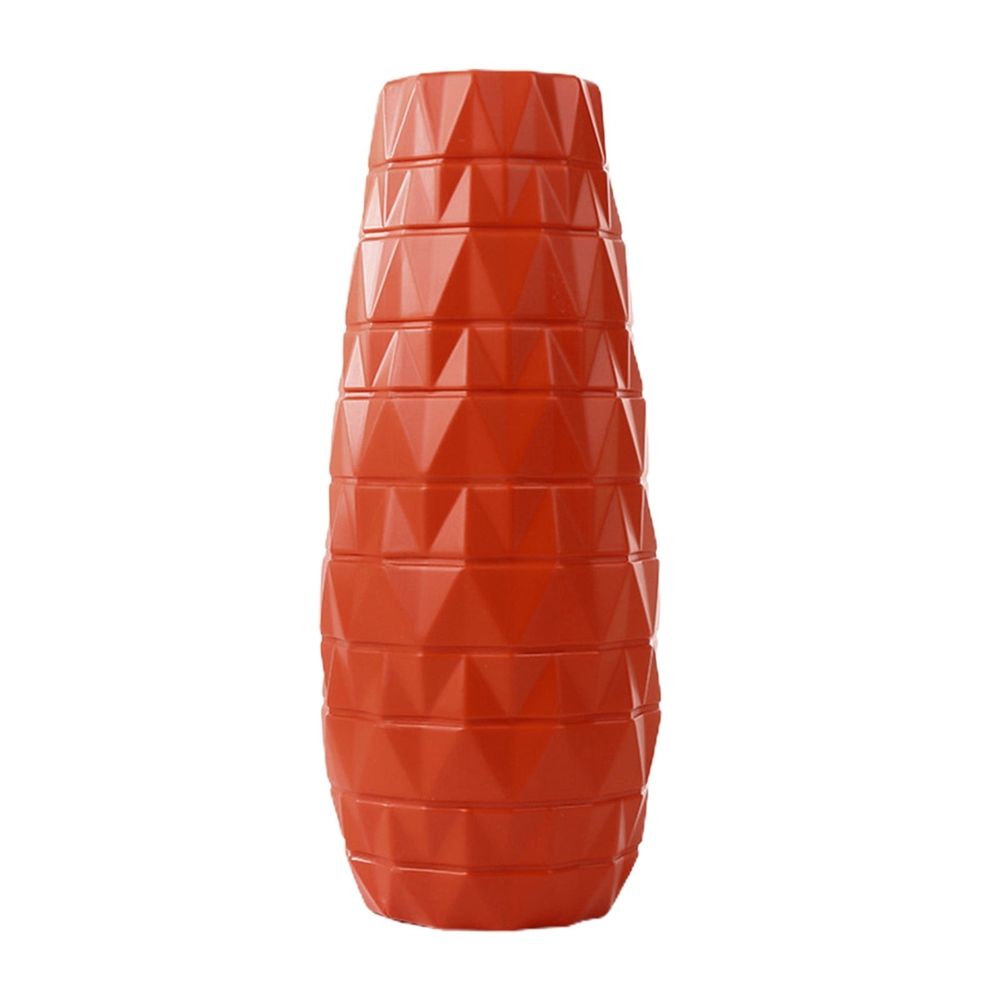 Vases Large Floor Vase, Orange Plastic Vase,Decorative Tall Flower Holder for Living Room, Home D茅cor Dried Flower Arrangement Ideal Gift
