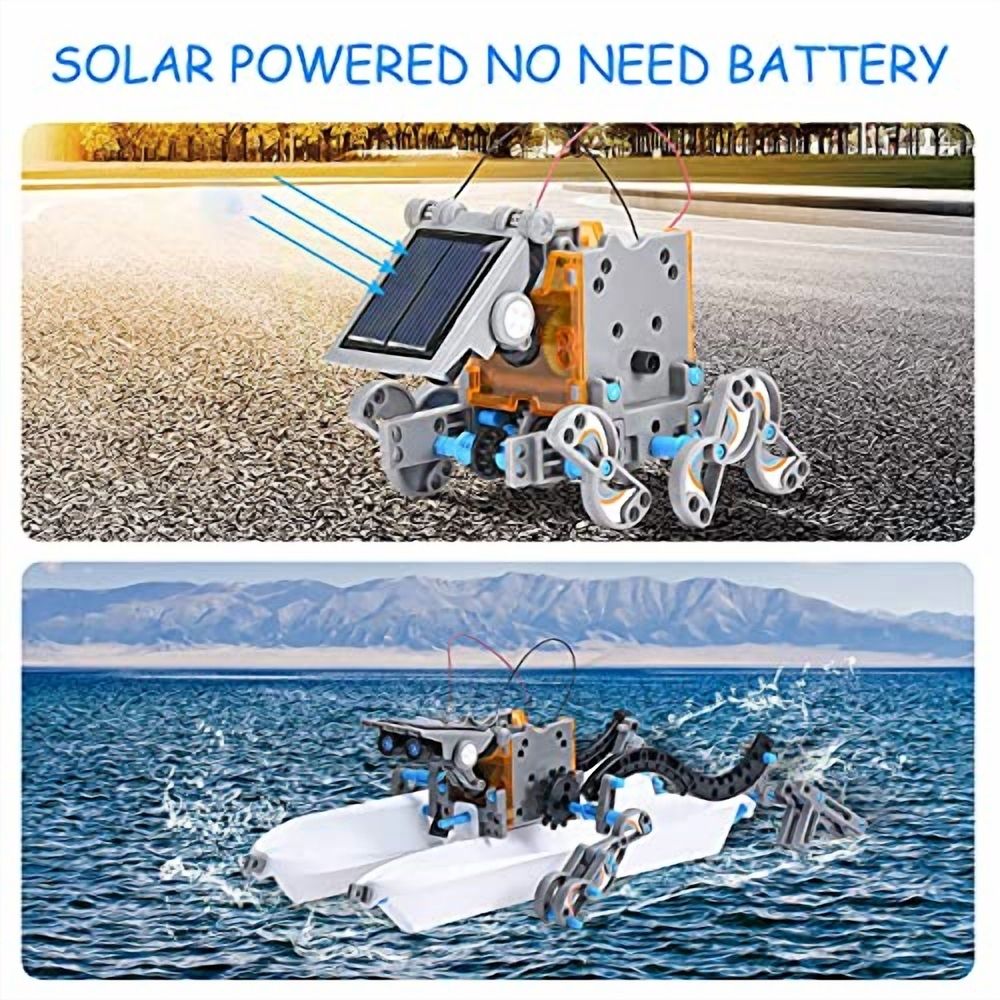 STEM Projects 12-in-1 Creation Solar Robot Kit,Science Experiments Toys Gifts for Kids Ages 8-12,Educational DIY Building Robotics Kit for 8 9 10 11 12 13 14 15 Year Old Boys Girls Teens