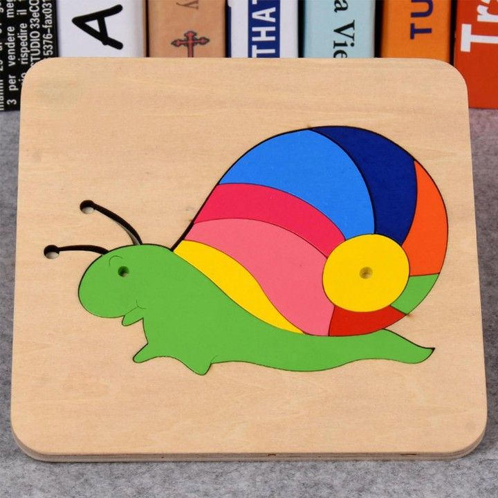 Wooden animal puzzle | Early learning animal puzzle | Colorful wooden animal puzzle educational toys for preschool