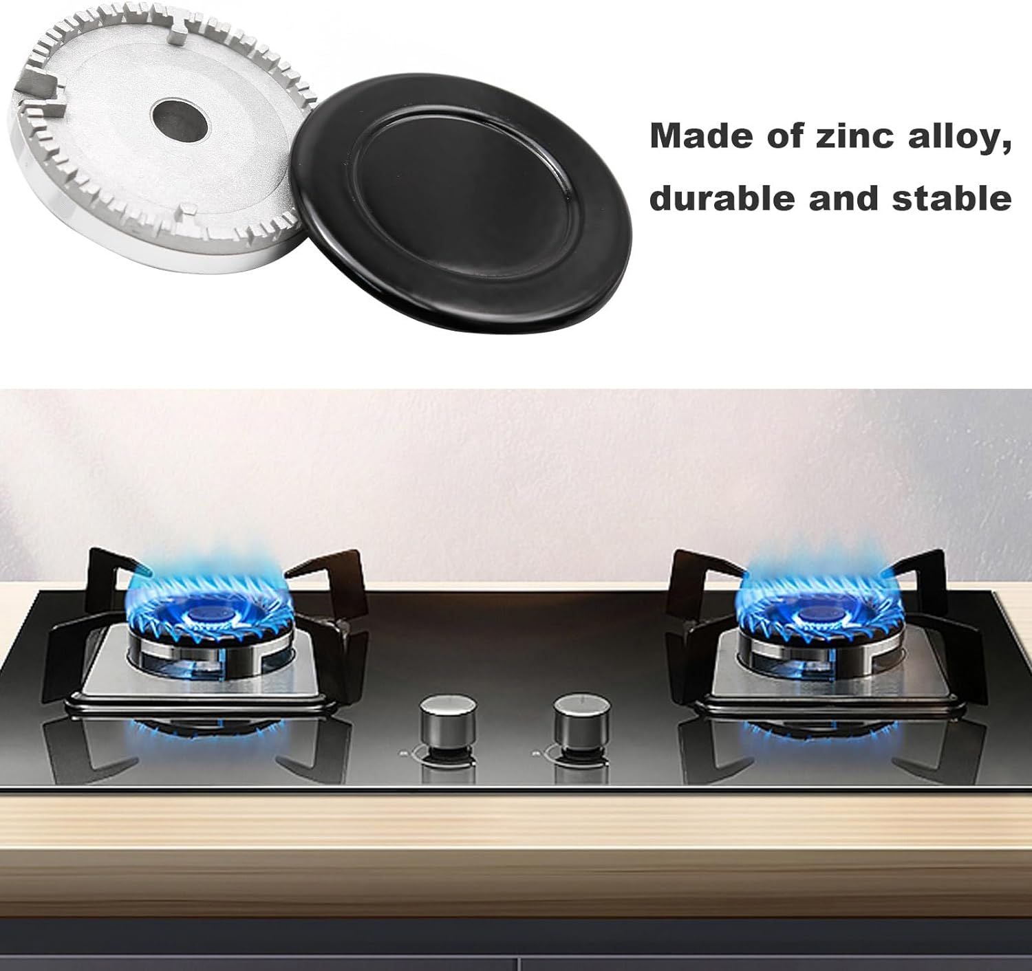 8 PCS Cooker Hat Set Stove Lid Upgraded Oven Gas Hob Burner Crown Flame Cap Gas Burner Flame Cap Fits Most Gas Stove Burners