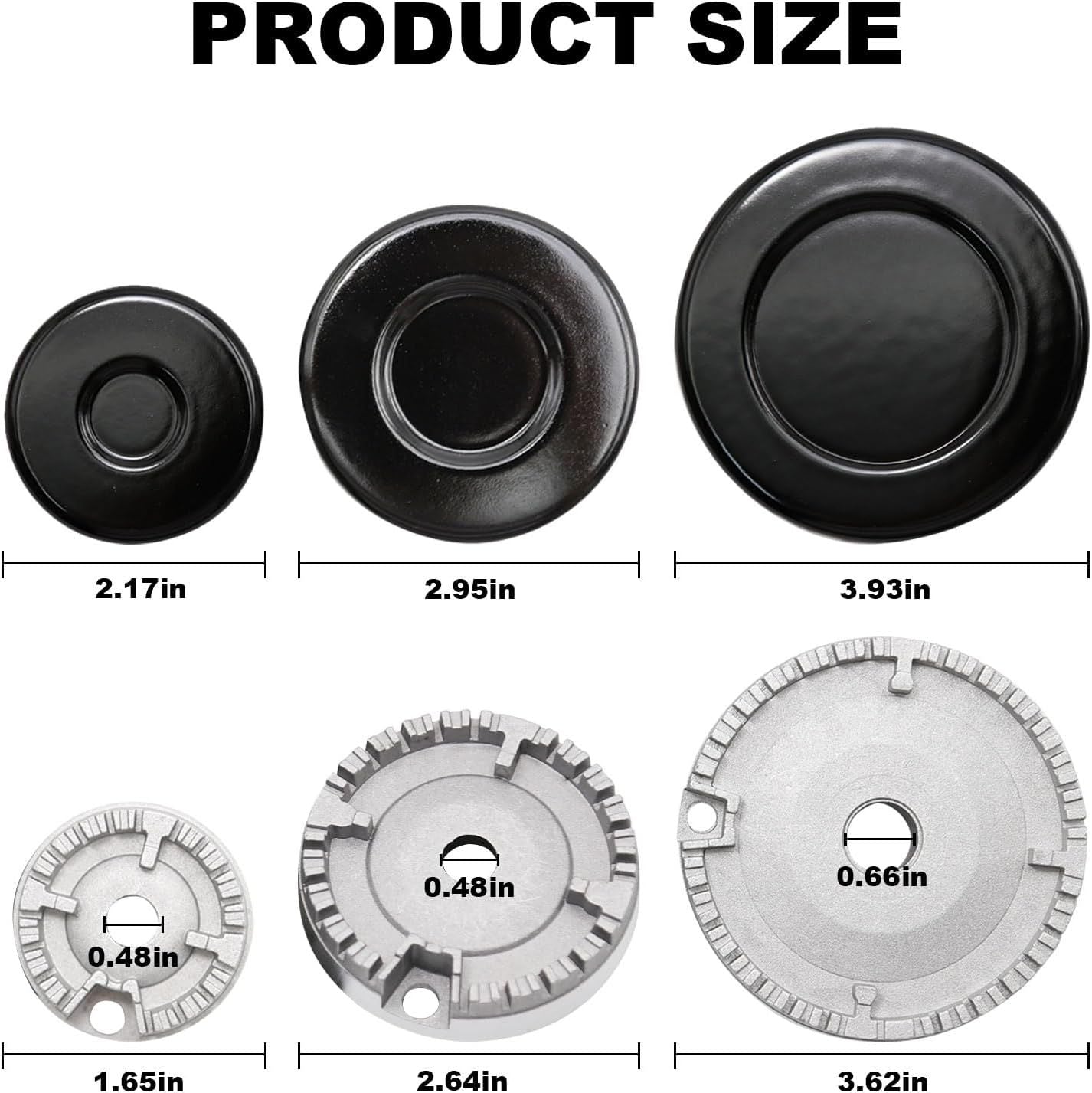 8 PCS Cooker Hat Set Stove Lid Upgraded Oven Gas Hob Burner Crown Flame Cap Gas Burner Flame Cap Fits Most Gas Stove Burners