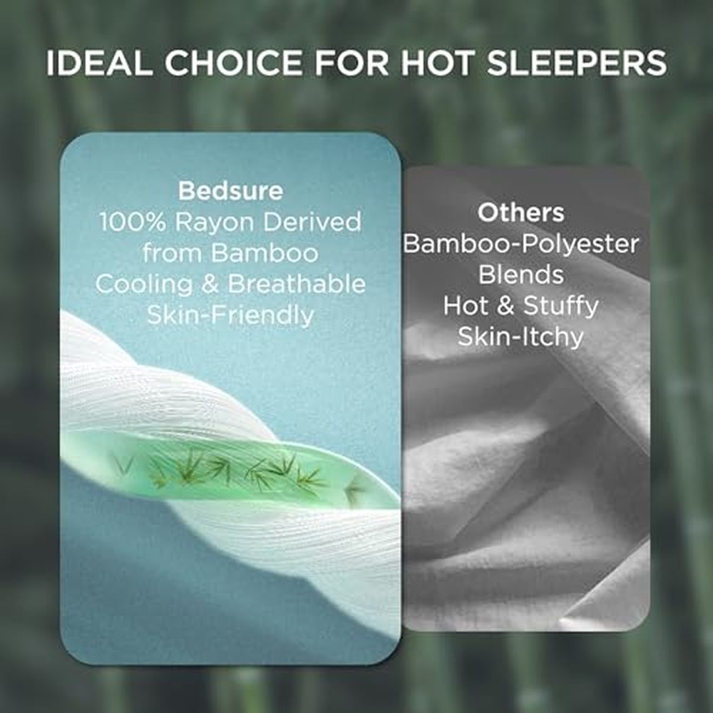 Body Pillow Cover,Long Cooling Pillow Cases for Hot Sleepers,Rayon Derived from Bamboo Cool Pillowcase,Breathable & Soft Body Pillow Case Cover with Envelope Closure,Grey,20x54 Inches