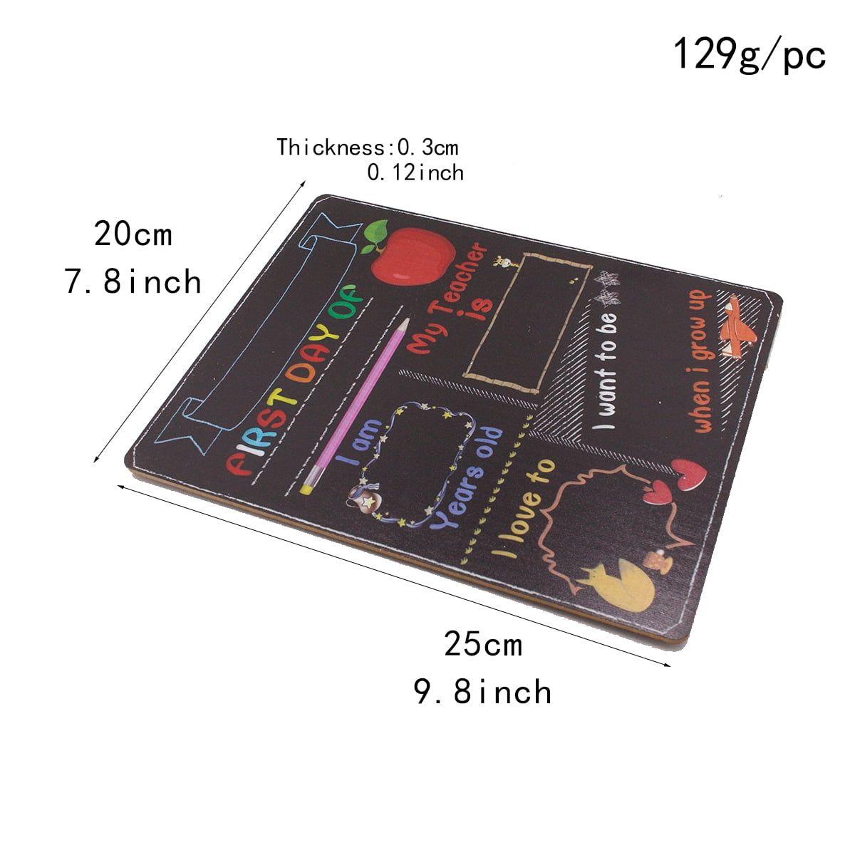 2Pcs First Day Chalk Board Creative Chalkboard DIY Blackboard Chalkboard School First Day Blackboard