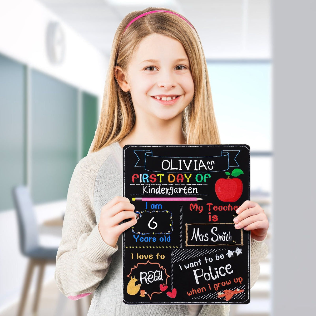 2Pcs First Day Chalk Board Creative Chalkboard DIY Blackboard Chalkboard School First Day Blackboard