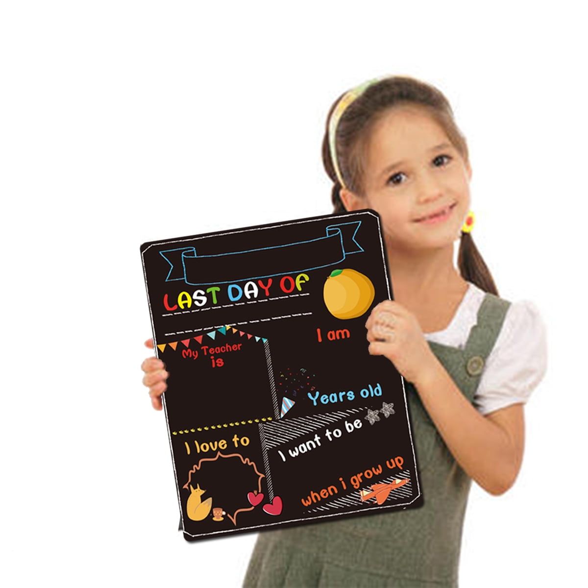 2Pcs First Day Chalk Board Creative Chalkboard DIY Blackboard Chalkboard School First Day Blackboard